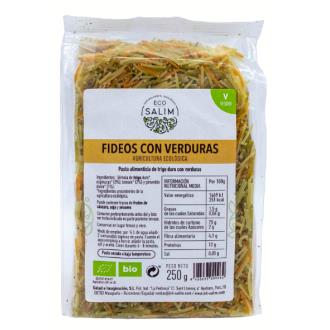FIDEOS FINOS con verduras 250gr. BIO – ECO SALIM