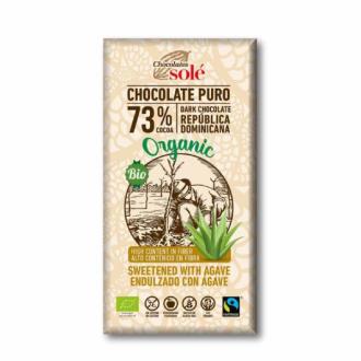 CHOCOLATE NEGRO 73%  con agave 100gr.
