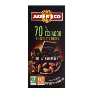 CHOCOLATE NEGRO 70% Ecuador 100gr. BIO