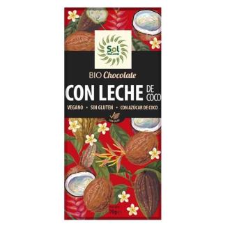 CHOCOLATE CON LECHE DE COCO 70gr. BIO