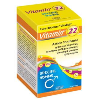VITAMIN 22 vitaminas-oligo-plantas hombre 60cap.