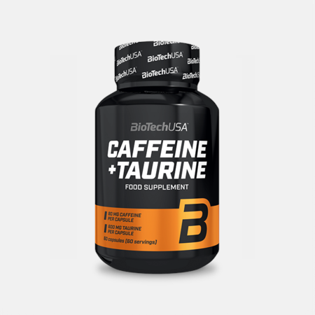 Cafeína + Taurina – 60 Cápsulas – BioTech USA
