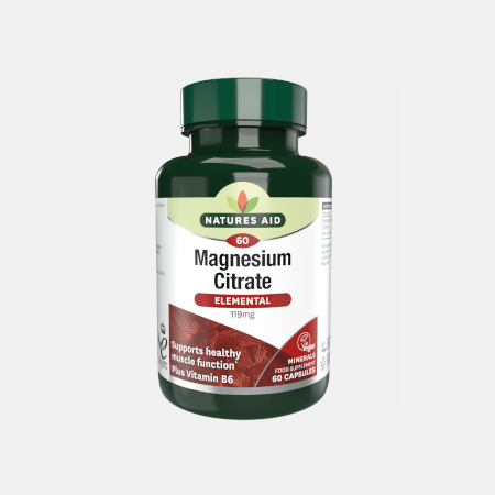 Citrato de magnesio – 60 cápsulas – Natures Aid