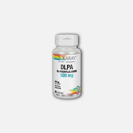 DLPA DL-Fenilalanina 500 mg – 60 cápsulas – Solaray