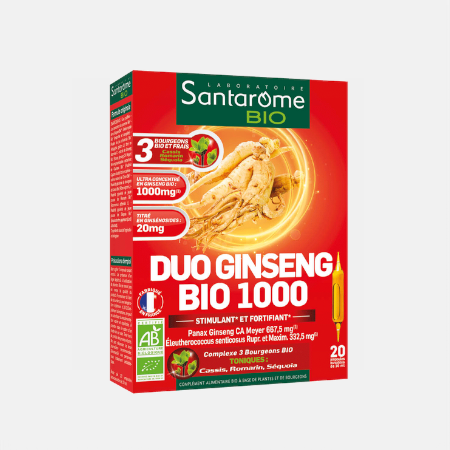 Dúo Ginseng Bio 1000 – 20 ampollas – SANTAROME