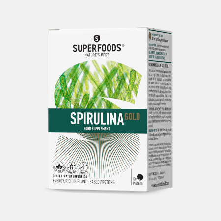 Spirulina Gold – 180 comprimidos – Superfoods