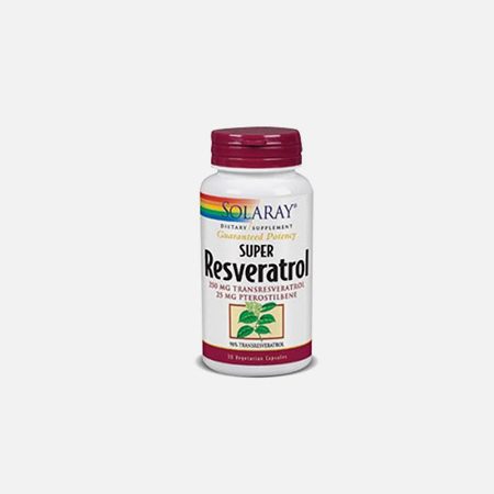 Super Resveratrol 250 mg – 30 cápsulas – Solaray