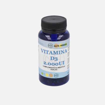 Vitamina D3 2000 UI – 100 Perlas – Alfa Herbal