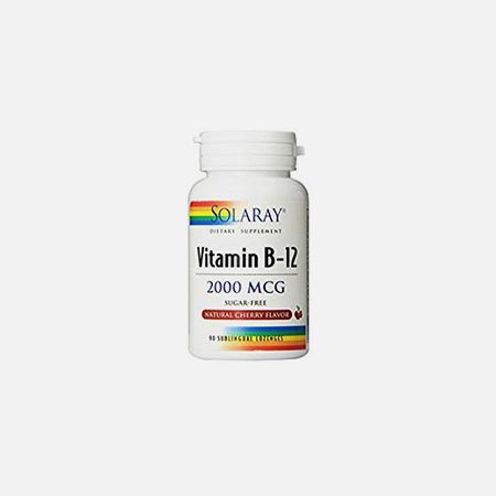 Vitamina B12 2000 mcg – 90 tabletas – Solaray