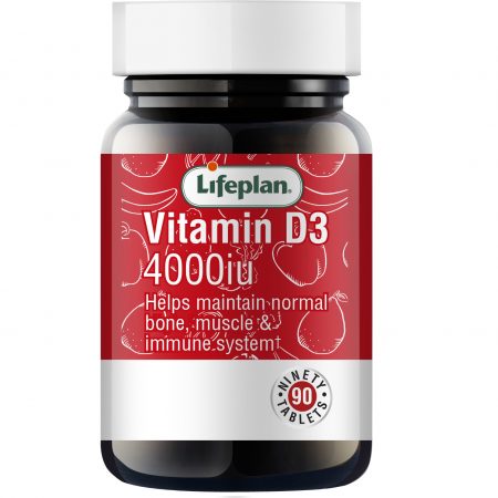 Vitamina D3 4000ui – 90 tabletas – Lifeplan