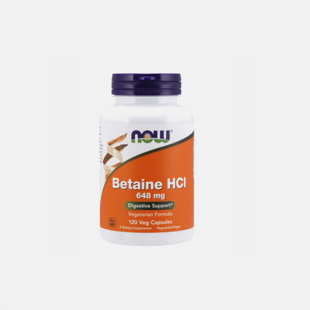 BETAINE HCL 648 mg – 120 comprimidos – Now