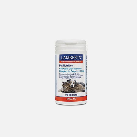 Complejo de glucosamina masticable para perros y gatos –  90 comprimidos – Lamberts