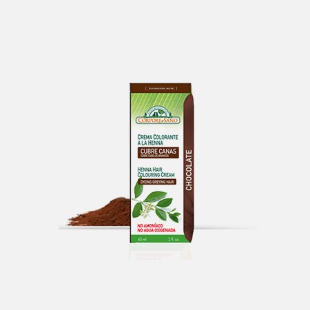 Crema colorante con henna chocolate – 60ml – Corpore Sano