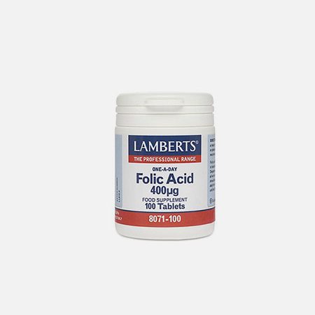 Folic acid (Ácido fólico) – 400µg – 100 tabletas – Lamberts