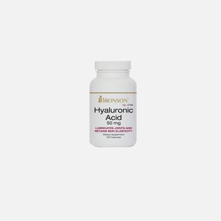 Ácido Hialurónico 50mg – 120 cápsulas – Bronson Laboratories