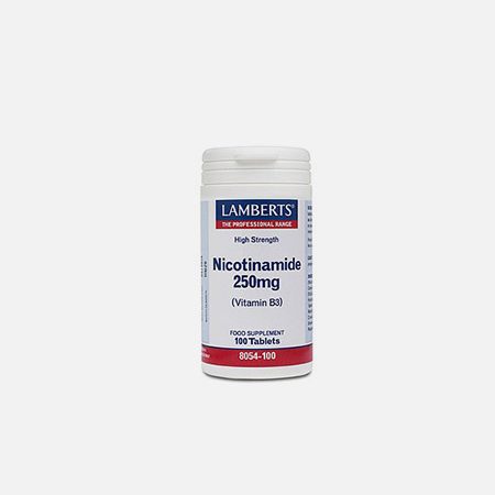Nicotinamida 250 mg (Vitamina B3) – Lamberts – 100 tabletas