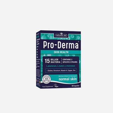 Pro-Derma (15 mil millones de bacterias) – 60 cápsulas – Natures Aid