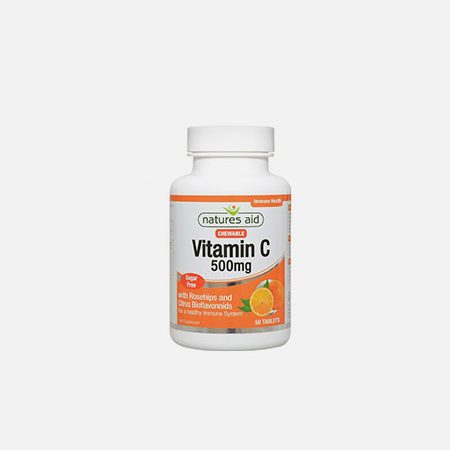 Vitamina C 500 mg (masticable) – 50 tabletas – Natures Aid