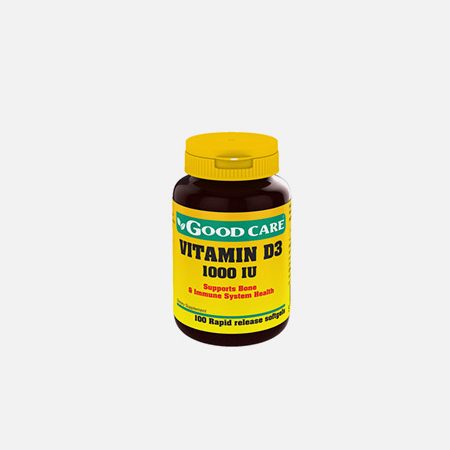 Vitamina D3 1000 iu – 100 cápsulas – Good Care