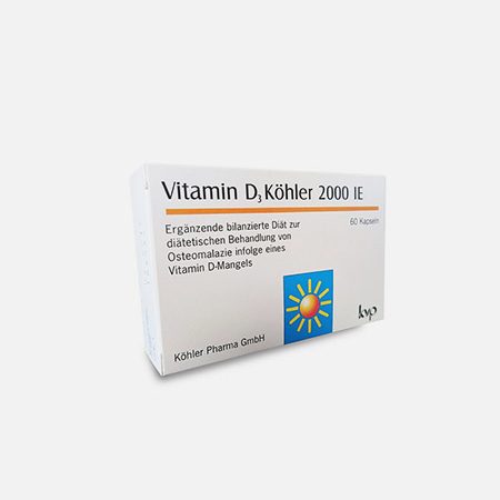 Vitamina D3 Kohler 2000IE – 60 cápsulas – KVP