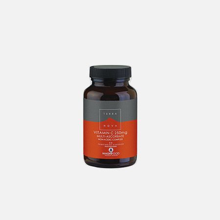 Complejo multiacorbato de vitamina C 250 mg (no ácido) – 50 cápsulas – Terra Nova