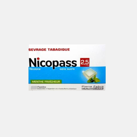 Nicopass Menta Fresca 2,5mg – 36 pastillas