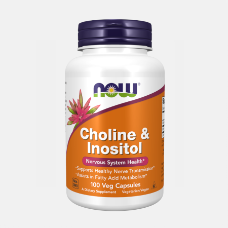 Choline & Inositol 500 mg – 100 veg cápsulas – Now