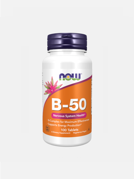 Vitamin B-50 - 100 Comprimidos - Now