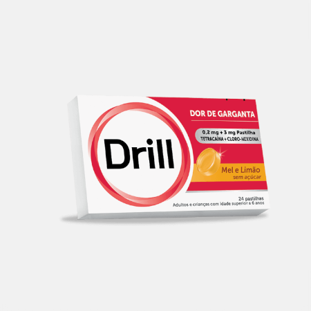 Drill Miel y Limón Tabletas Sin Azúcar – 24 tabletas