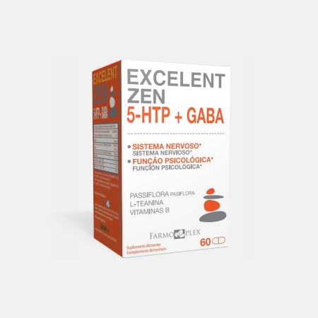 Excelent Zen 5-HTP + GABA – 60 cápsulas – Farmoplex