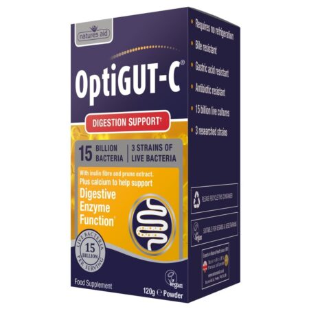OptiGUT-C (15 mil millones de bacterias) – 120g – Natures Aid