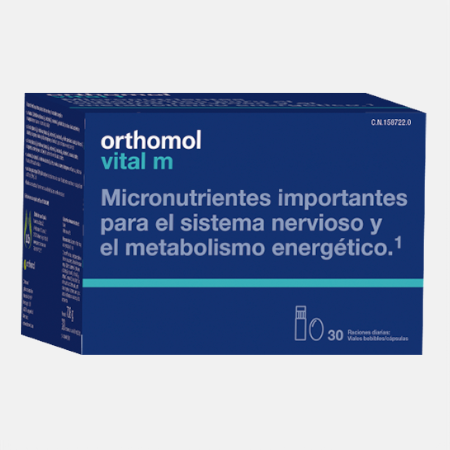 Orthomol Vital M – 30 porciones: vials + cápsulas