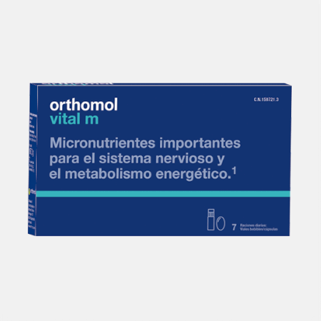 Orthomol Vital M – 7 porciones: vials + cápsulas