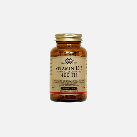 Vitamina D3 400IU Aceite de hígado de pescado – 100 cápsulas – Solgar