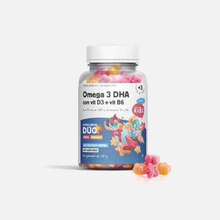 Omega 3 DHA con Vit D3 Vit B6 KIDS – 60 gummies – Herbora
