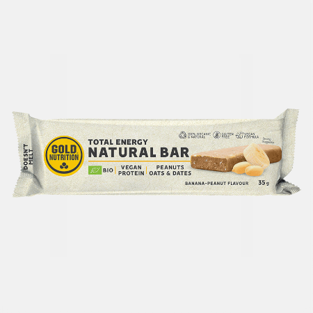 Total Energy Natural Bar Amendoim Plátano – 35g – Gold Nutrition
