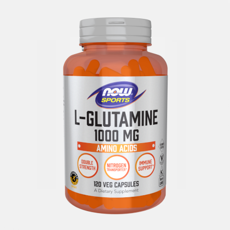 L-Glutamine 1000mg – 120 cápsulas – Now