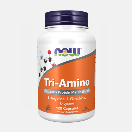 Tri-Amino L-Arginina L-Ornitina L-Lisina – 120 cápsulas – Now