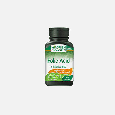 Ácido Fólico ÁCIDO FÓLICO 1 mg – 100 cápsulas – Adrien Gagnon