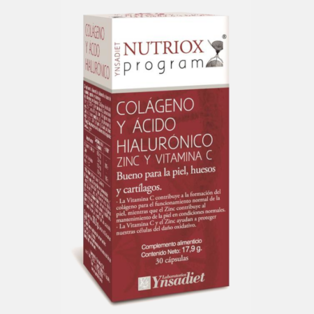 Colágeno + Ácido Hialurónico Zinc Vit. C – 30 cápsulas – Nutriox