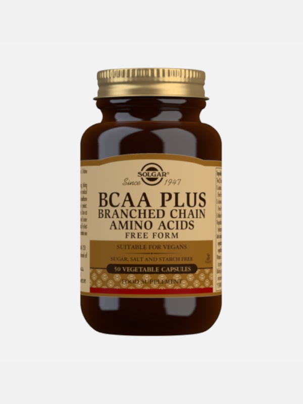 BCAA Plus Free Form - 50 cápsulas - Solgar