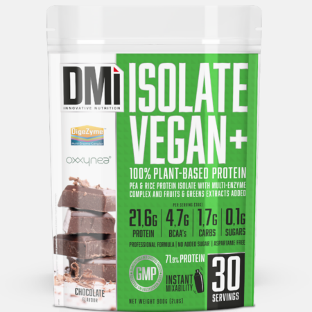 ISOLATE VEGAN+ (With Oxxynea® + DigeZyme®) Chocolate – 900g – DMI Nutrition