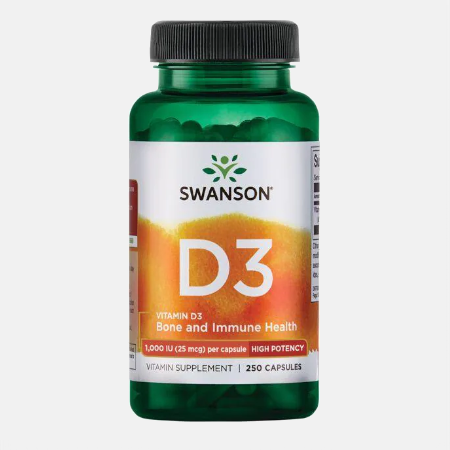 Vitamin D3 1000 IU – 250 cápsulas – Swanson