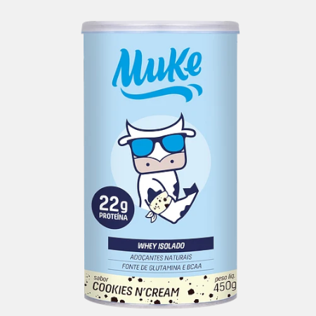 Muke Proteina Whey Asilado Cookies Cream – 450g – +Mu