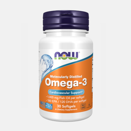 Omega 3 Choles Free (180 EPA / 120 DHA) 1000mg – 30 cápsulas – Now