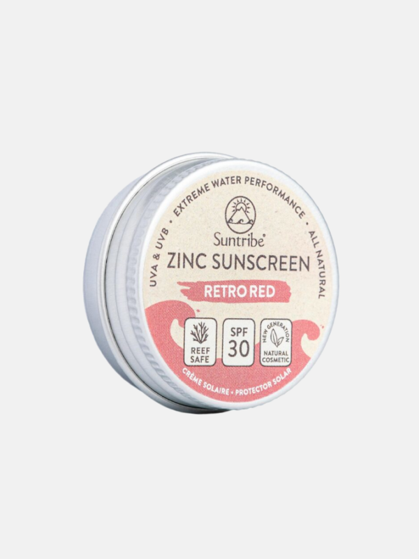 Zinc Sunscreen Face & Sport Retro Red SPF 30 - 15g - Suntribe
