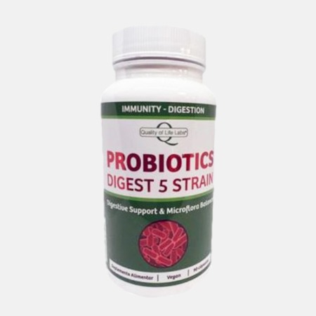 Probiotics Digest 5 Strain – 90 cápsulas – Quality of Life Labs