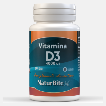 Vitamina D3 4000UI – 60 cápsulas – NaturBite