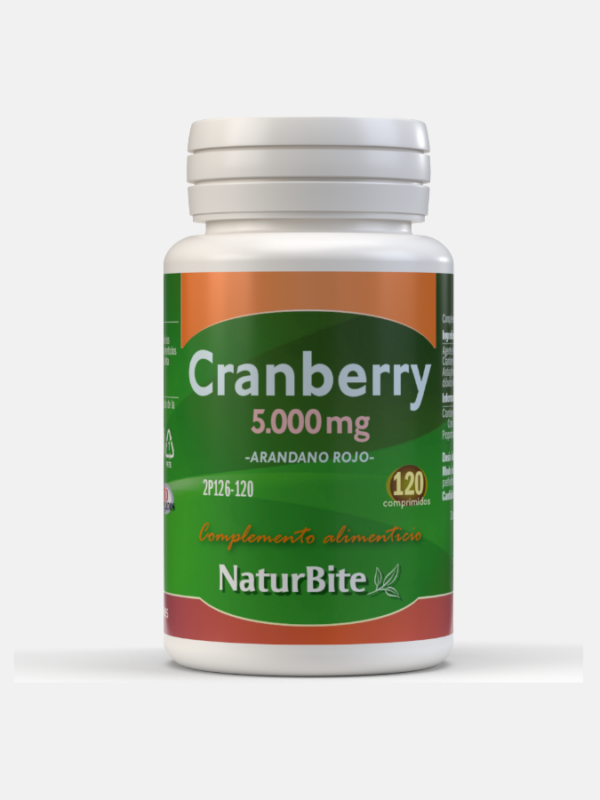 Cranberry 5000mg - 120 comprimidos - NaturBite