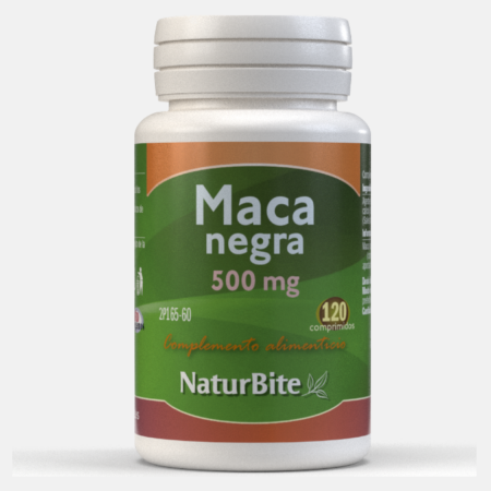 Maca Negra 500mg – 120 comprimidos – NaturBite